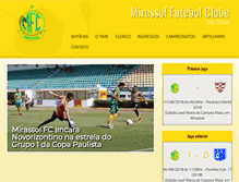 Tablet Screenshot of mirassolfc.com.br